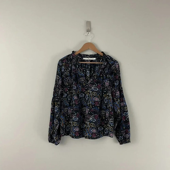 Marie Oliver Lennon Silk Blouse in Mystic Art Abstract Size XS - Picture 1 of 6